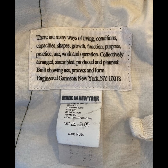 Engineered Garments Combi Suit- Unisex- Pima Poplin /Khaki size 3 - Picture 6 of 10